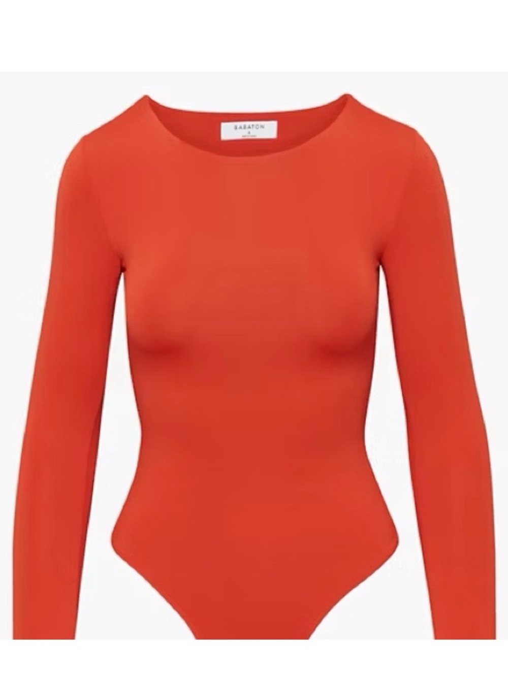 Aritzia Red Babaton Long Sleeve Bodysuit